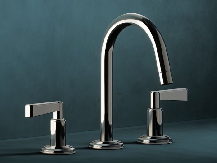 ANIKA - 3 hole countertop washbasin tap _ The Watermark Collection